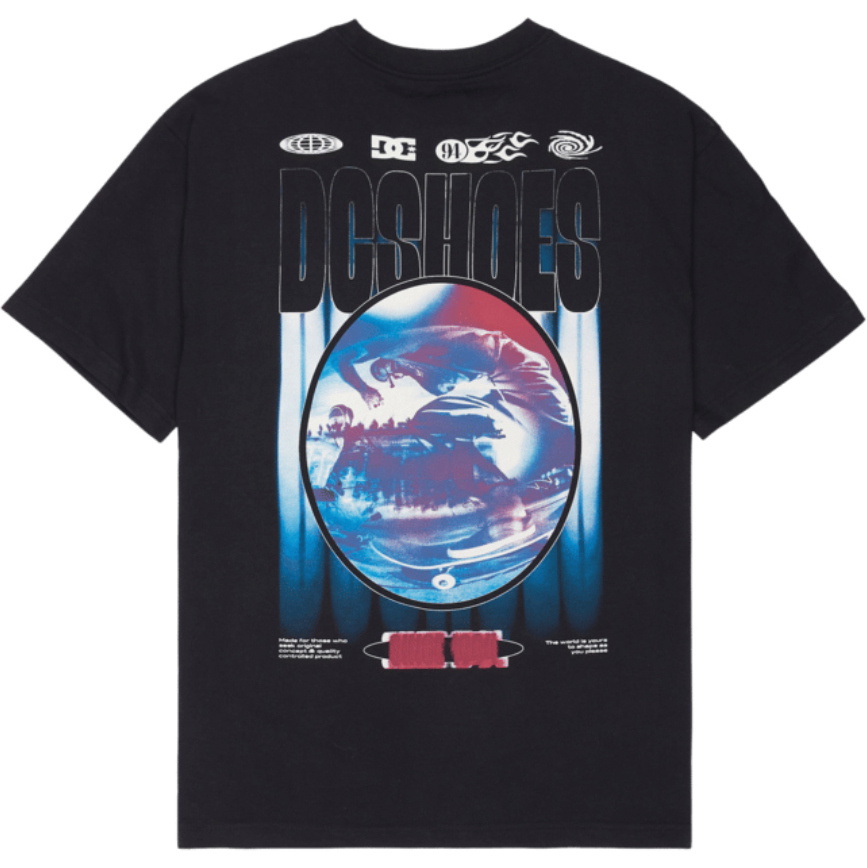 2026 DC Shoes Mens Blurry Bubble T-Shirt EDYZT04492 - Black